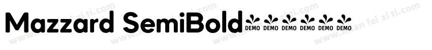 Mazzard SemiBold字体转换